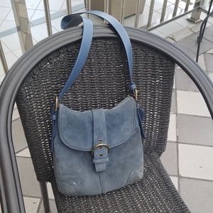 Vintage suede Coach crossbody handbag
